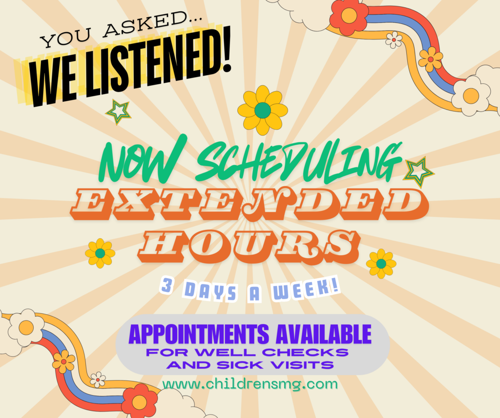 Exciting News: Extended Hours Now Available at Children’s Medical Group!